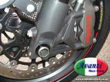 Billet Front Axle Nut on a Hypermotard